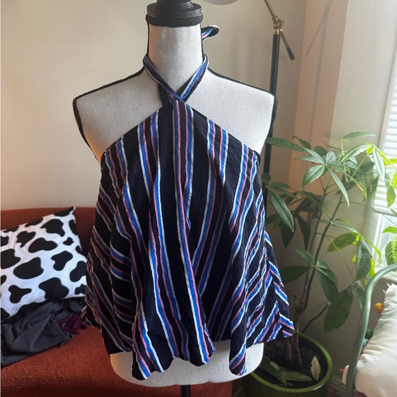DO+BE Tops - DO+BE Multicolor Striped Halter Top